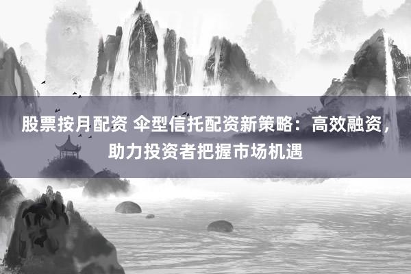 股票按月配资 伞型信托配资新策略：高效融资，助力投资者把握市场机遇