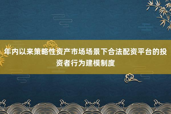 年内以来策略性资产市场场景下合法配资平台的投资者行为建模制度